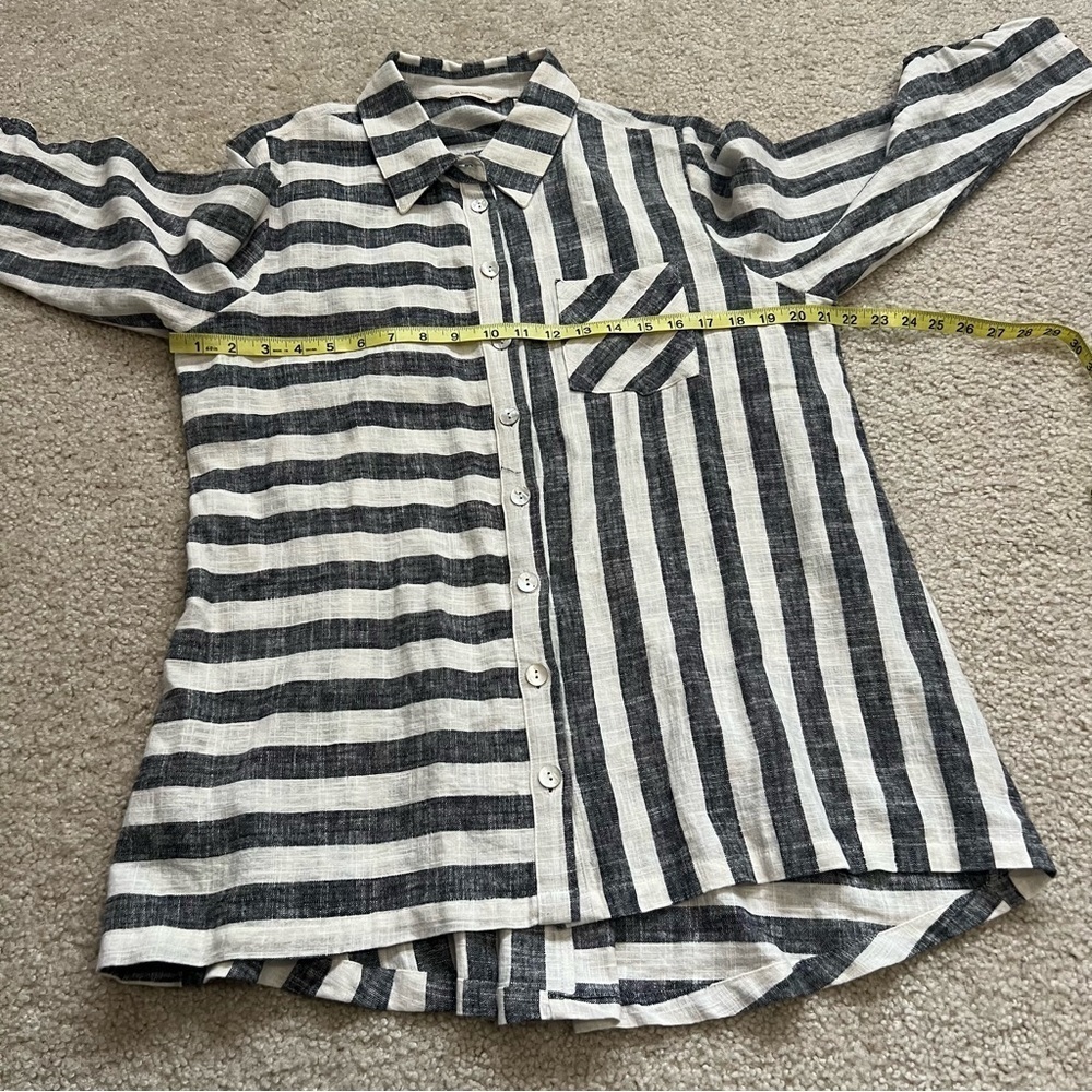Soft Surroundings Women’s Linen Camina Blouse Shirt Tunic Top Size Large 2CK23 - Picture 10 of 16
